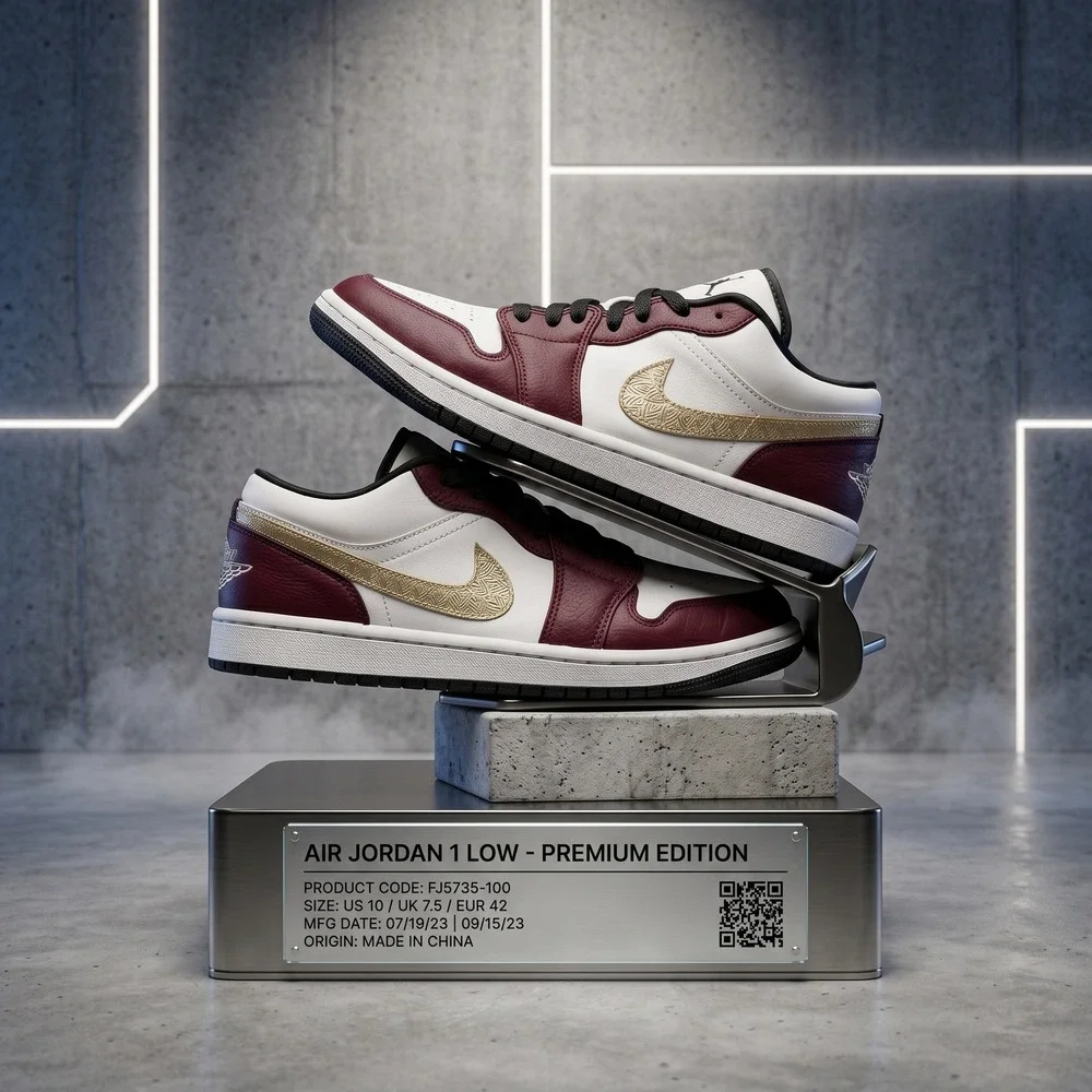 Jordan 1 Low SE Year of the Dragon Sail Dark Team Red FJ5735-100‎ Size 10W 8.5M